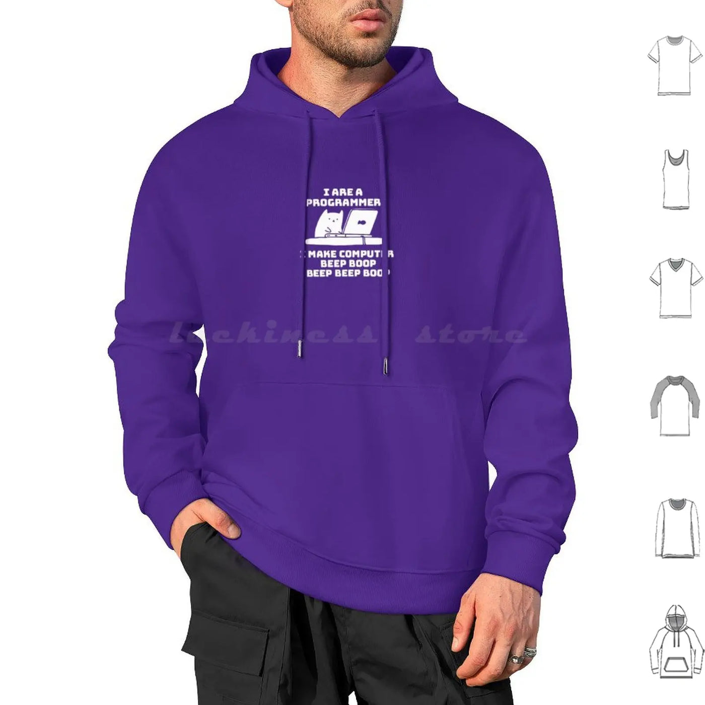 I Are Programmer Computer Cat Beep Boop Hoodie Cotton Long Sleeve Programmer Software Engineers I Are Programmer I