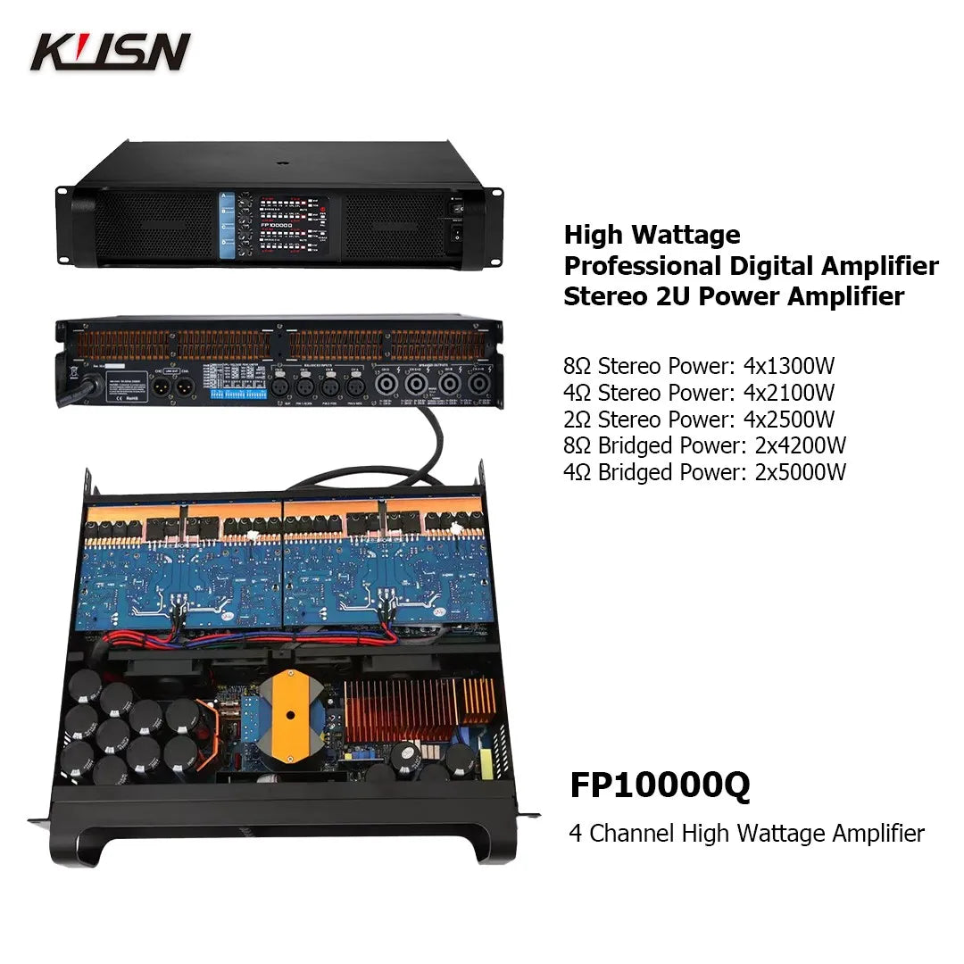 FP10000Q/FP20000Q 2500Wx4 Professional Digital Amplifier Stable 2 Ohm FP 10000Q  2U High Power Amplifier For Subwoofer Speaker