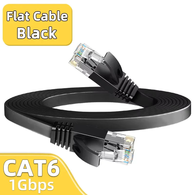 Ethernet Cable Cat 6 Flat UTP Network Cable RJ 45 Patch LAN Cable 1M 2M 3M 5M 10M 15M 20M for TV Box PC PS 5 Internet Cable CAT6