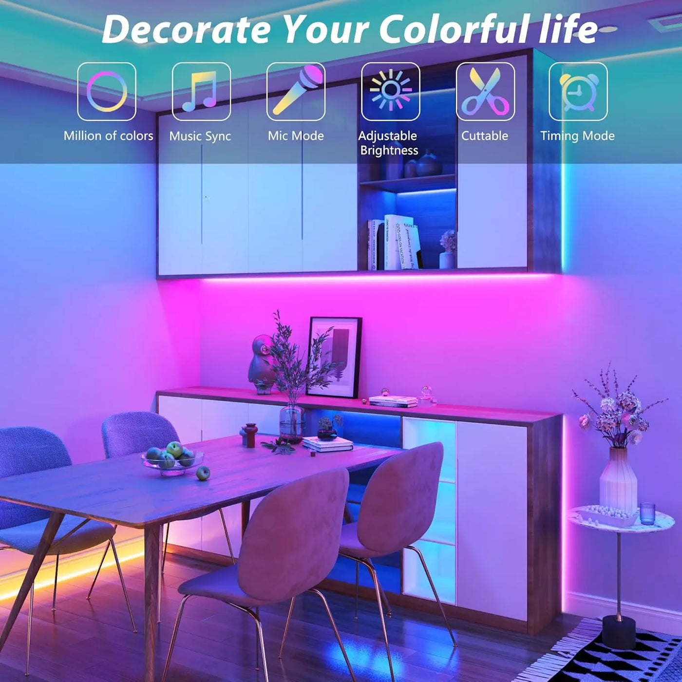 Smart RGB Gaming Light Strip USB 5V 5050 Music Sync Remote & APP Control Christmas Lights Flexible Tape Gaming Room TV Backlight