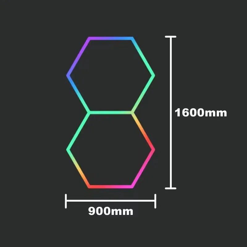 Remote Control Neon RGB Hexagon Honeycomb Light Gym Roomhome Cinema Party Club Gaming Wall Stage Bar Garage Ceiling Light