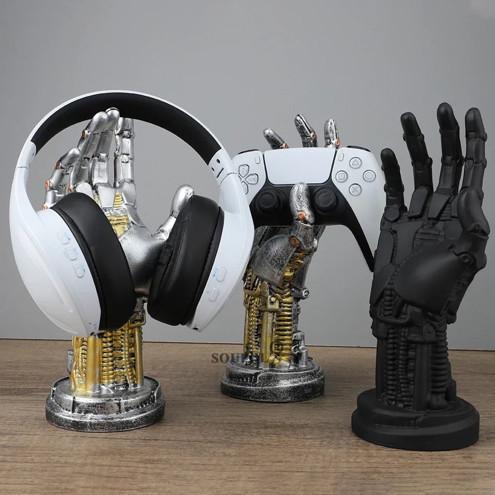 For PS4/PS5/Xboxs Series Gamepad Bracket Cyberpunk Robot Stand for Nintend Switch Pro Controller Gaming Ornaments Accessories