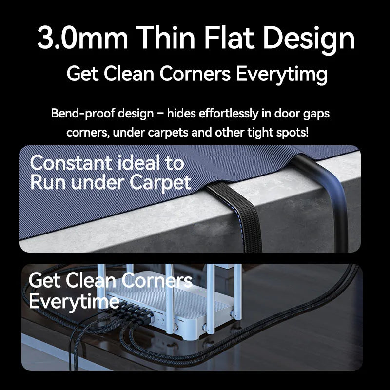 CYANMI [10 Pack 5 Pack 3 Pack]CAT8 Ethernet Cable 40Gbps Networking Braided Internet Lan Cord for Laptops PS 4 Router RJ45 Cable