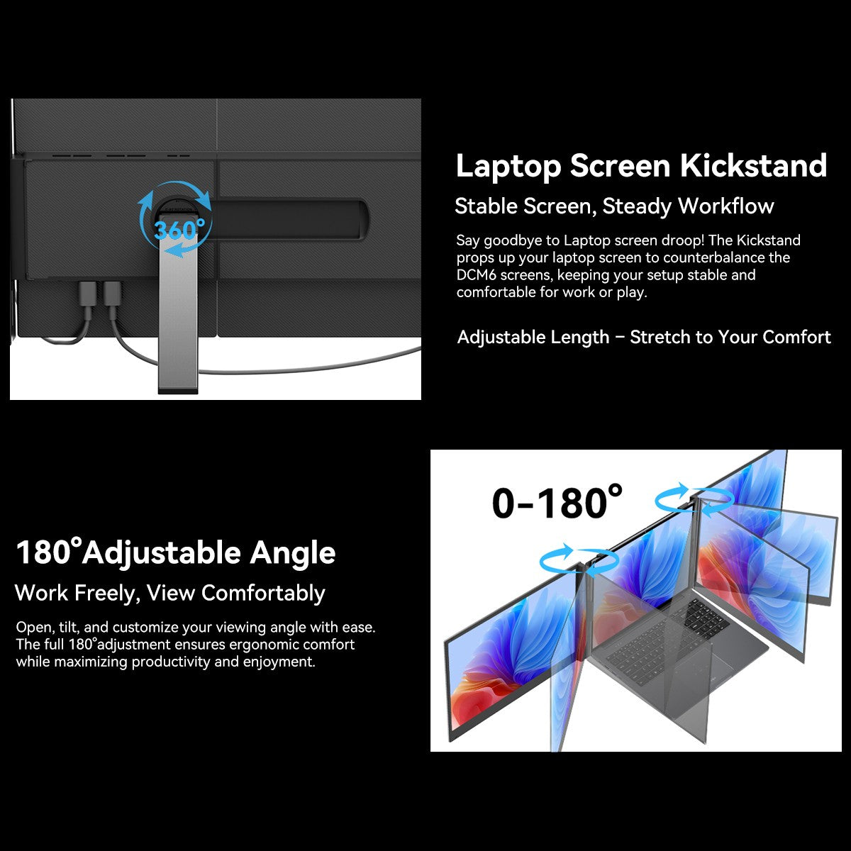 FAZE1 Laptop Screen Extender 14" 1080P FHD Portable Laptop Monitor Extender