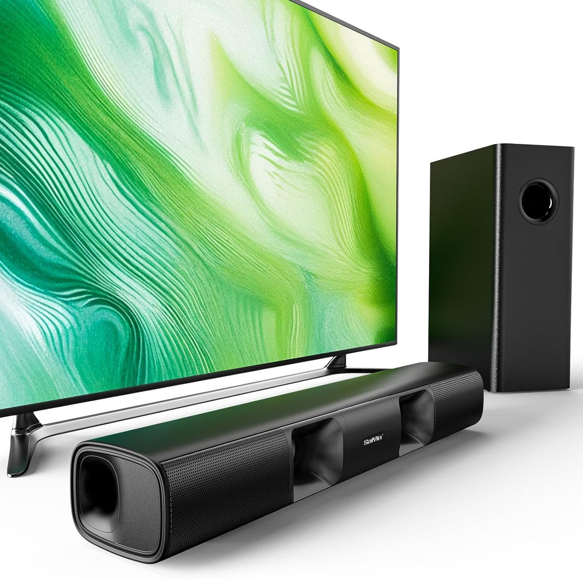 FAZE1 Soundbar, 90W Compact Sound Bar with Subwoofer, 2.1Channel Home Theater
