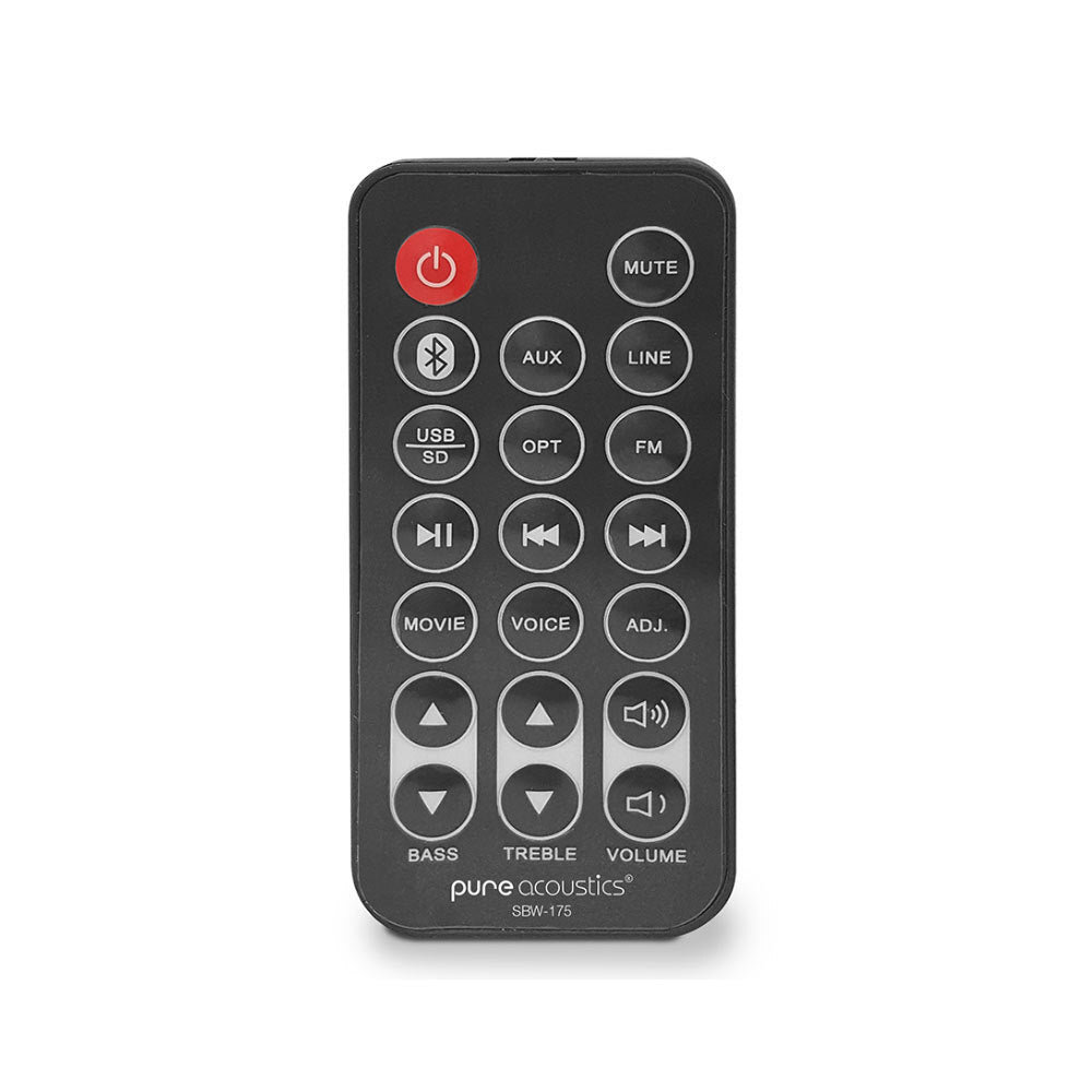 FAZE1 Pure Acoustics SBW-175 2.1ch Bluetooth Sound-bar w/ Wireless Subwoofer/FM Radio